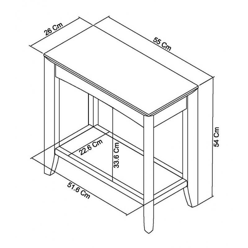 Alesund Grey Side Table